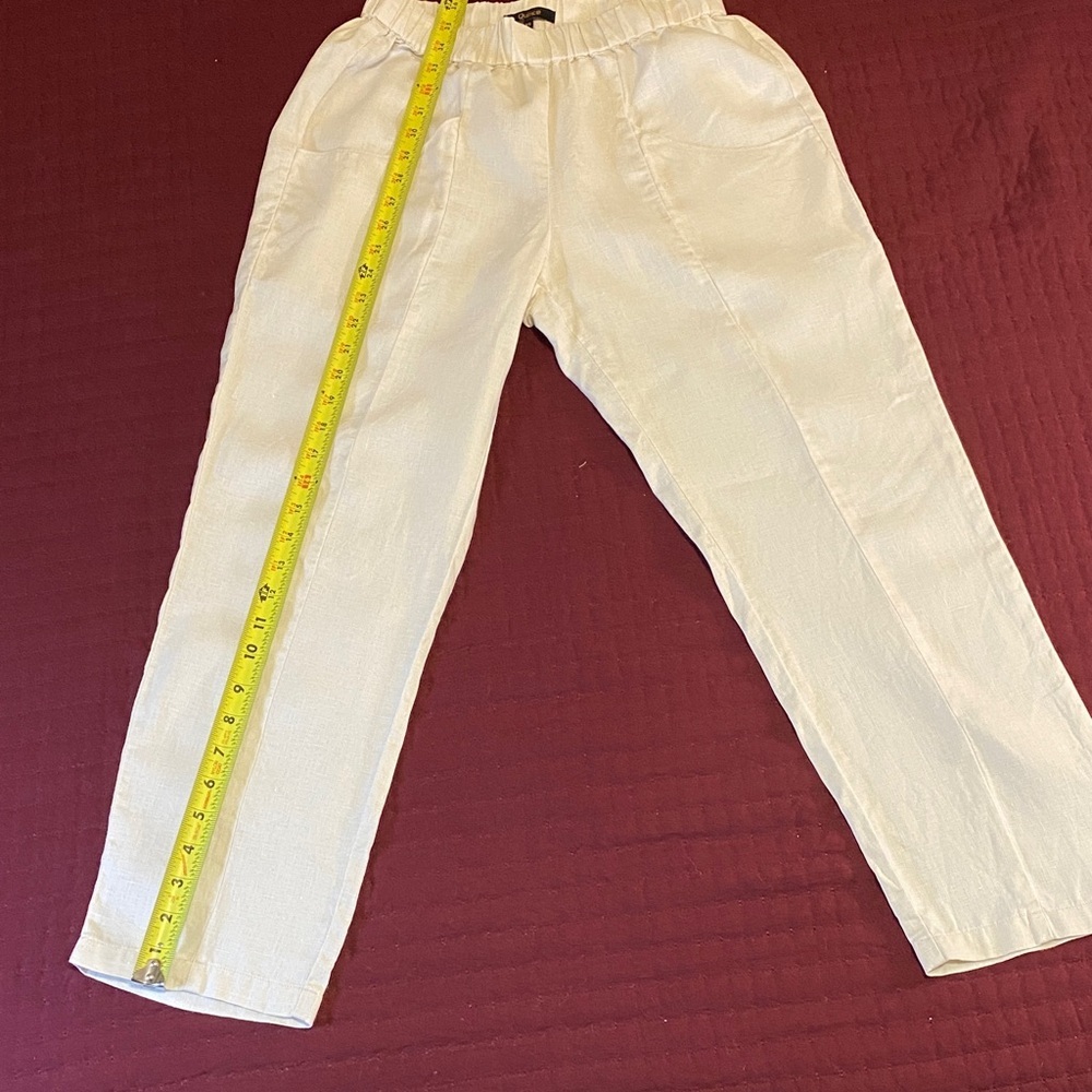 Quince 100% Linen Women's Cream Wide Leg Pants XS - Picture 3 of 7